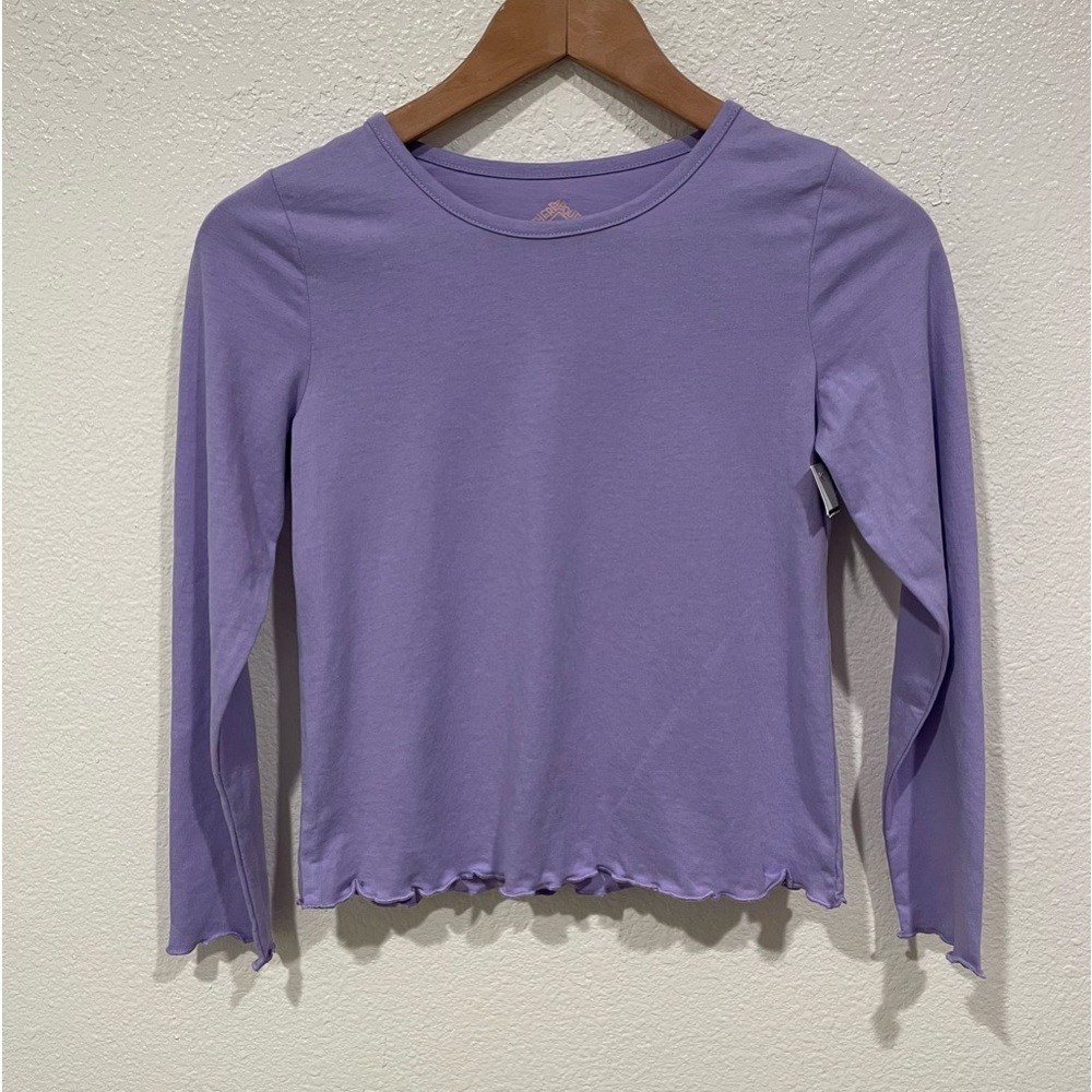 NWT Kids Thereabouts Girls Purple Long Sleeve T-Shirt Tee M 10/12